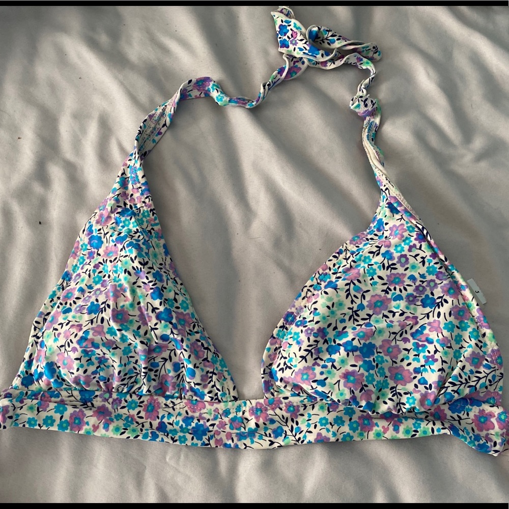 Flowery old navy bikini top